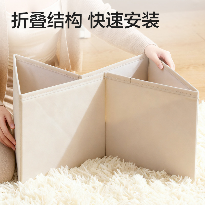 得力衣服收纳筐收纳筐家用整理盒衣柜分层收纳神器布艺储物箱,淘宝优惠券,粉丝福利购,淘宝优惠卷