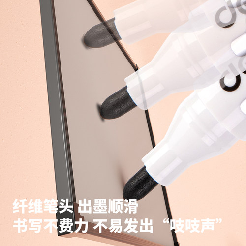 得力白板笔培训会议室好写易擦可擦大头笔教师用文具大容量墨水粗头笔油墨教育画板笔写字笔细头办公用品顺滑 - 图1