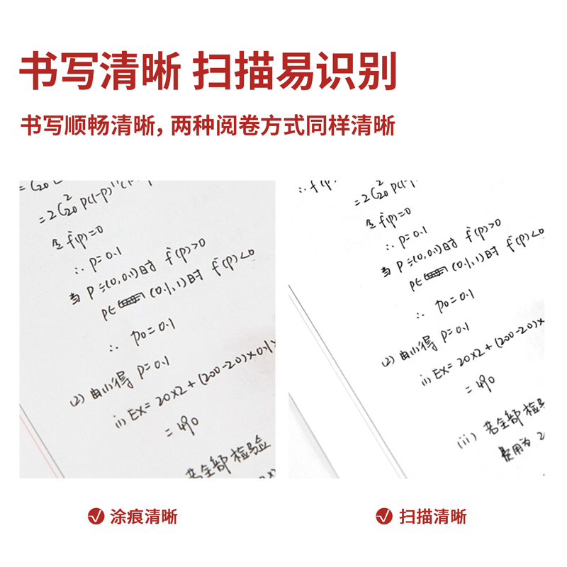 得力刷题笔按动中性笔学生用速干油墨黑笔st头笔尖书写顺滑高颜值备考刷题小白笔0.5针管水笔简约S60-ST - 图0