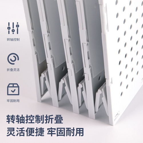得力折叠文件架书立可折叠文件框小清新桌面文具收纳学生大号书架折叠书立架桌面文件盒办公用品四联78996 - 图2