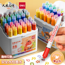 Able Easy Washable Seal Watercolor Pen 24 Color Childrens Better Wash Kindergarten Elementary School Students Special 12 Color 36 Paint Pen Cap Dress Color Water Soluble Baby Painting With Painted Pen Fine Art Painting