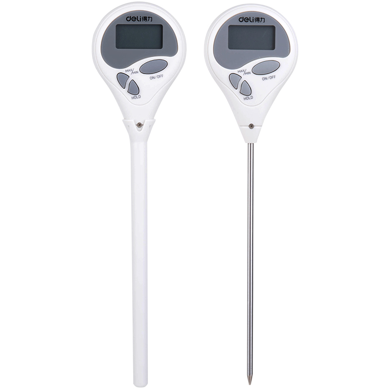 Deli baking thermometer food milk thermometer household water thermometer baby bath water temperature measurement kitchen high precision