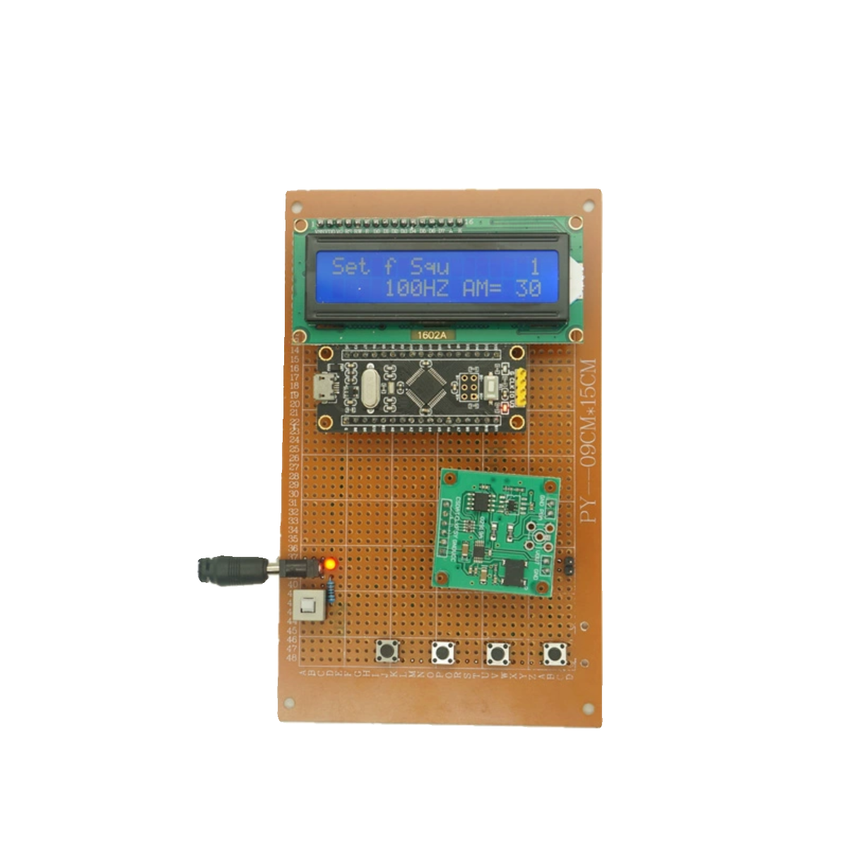 基于STM32单片机的DDS函数信号发生器设计开发板DIY电子实训套件