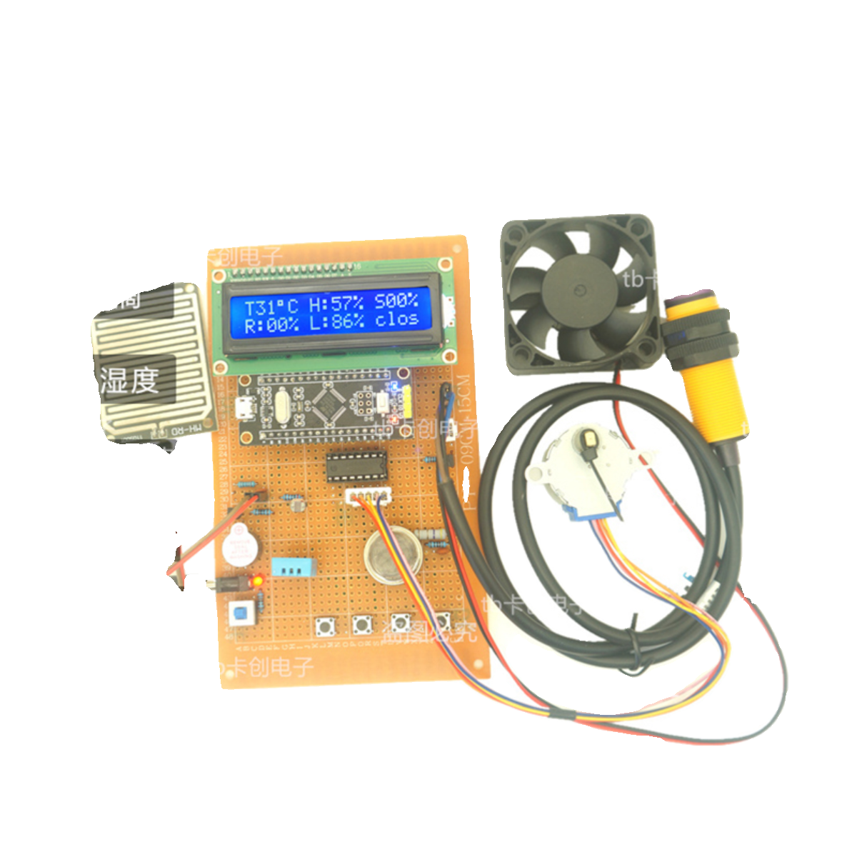 基于STM32单片机的多功能遥控智能窗户控制系统防火报警设计成品