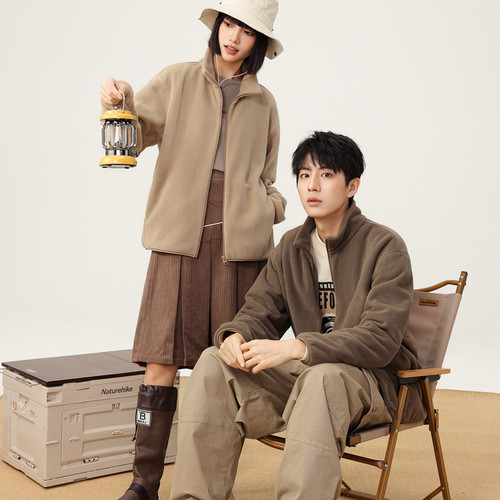 【活动热卖】雪中飞秋新男女情侣运动摇粒绒立领外套户外休闲大码 - 图3