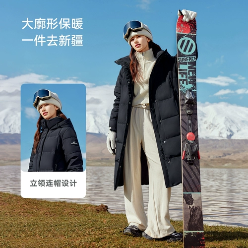 Осенняя приталенная длинная толстовка с капюшоном, бархатный удерживающий тепло пуховик, куртка, гусиный пух