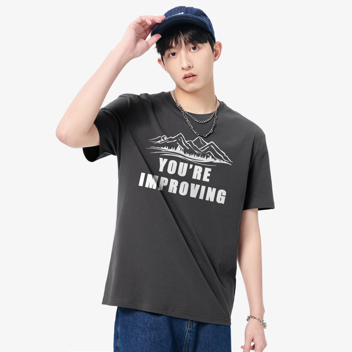 雪中飞2023夏季新款男潮日系休闲恤 雪中飞T恤