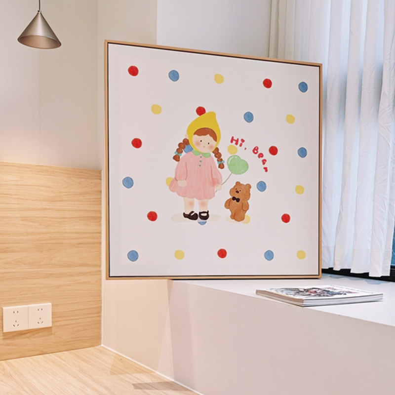 韩系ins可爱装饰画北欧儿童房挂画床头墙面温馨壁画卧室桌面摆画,淘宝优惠券,粉丝福利购,淘宝优惠卷
