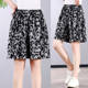 新款夏季女士薄款冰丝宽松短裤中裤中老年女装五分裤裙裤松紧妈妈