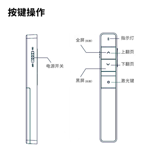 得力激光翻页笔得力2802PPT包邮免费刻字定制logo充电款会议PPT投影红光播放器商务礼品教师培训讲课pointer