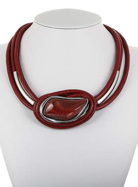 women necklaces chokers 树脂吊坠项链女欧美冷淡风原创锁骨链