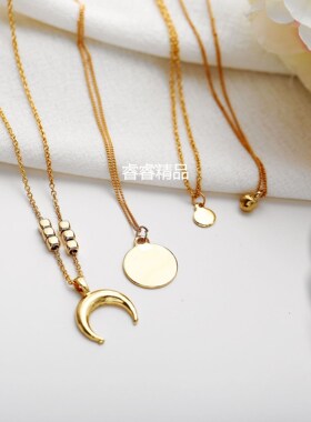Female Fashion accessories Multilayer Moon Women's Necklace