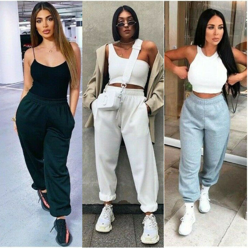 Loose Women Casual Sweatpants Ladies Tracksuit Jogger Dance - 图0