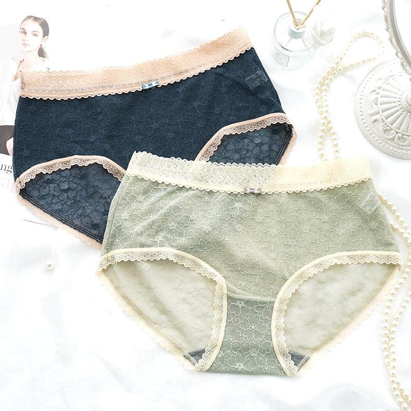 彩田蕾丝内裤31958女士性感棉感舒适透气中高腰石墨烯抑菌三角裤,淘宝优惠券,粉丝福利购,淘宝优惠卷