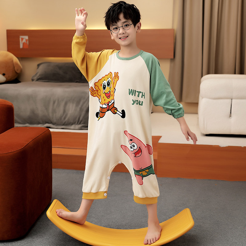 2022新款儿童连体男孩纯棉卡通睡衣 佰媛琪睡衣/家居服套装