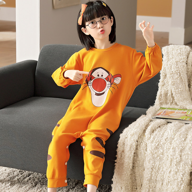 连体女童长袖春秋季儿童中大童睡裙 佰媛琪睡衣/家居服套装