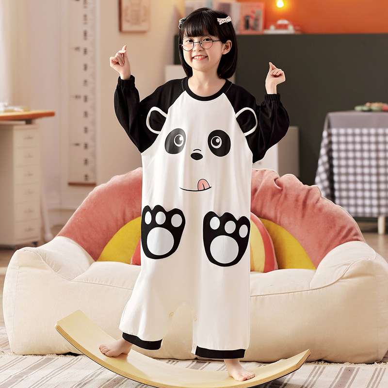 连体女童秋冬长袖纯棉可爱超萌睡衣 佰媛琪睡衣/家居服套装