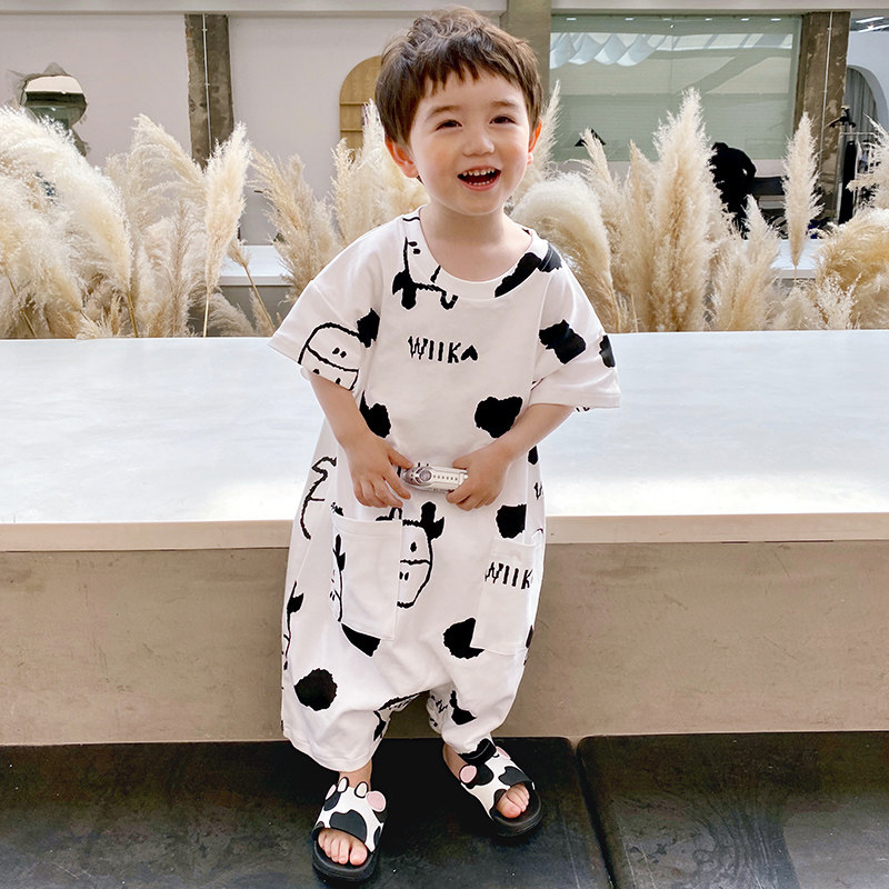 儿童男孩4-7-9岁10夏季纯棉男睡衣 佰媛琪睡衣/家居服套装