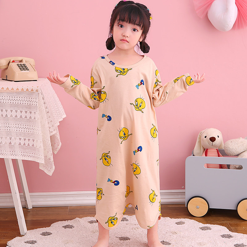 儿童连体衣春秋长袖纯棉连身睡衣 佰媛琪睡衣/家居服套装