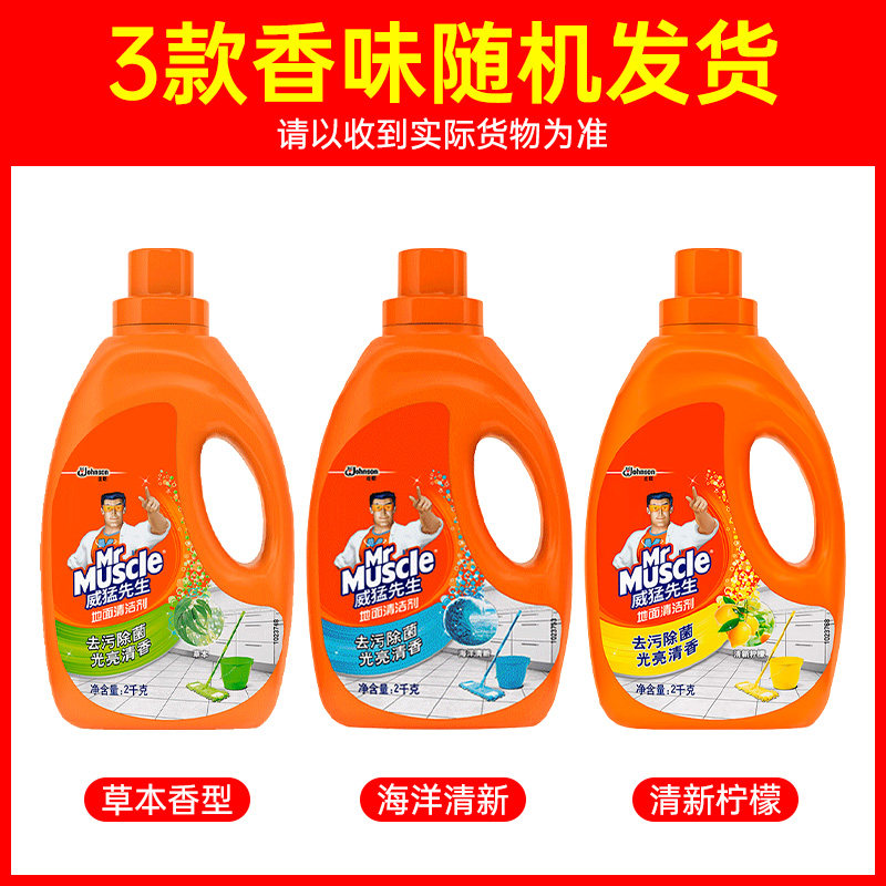 威猛先生地面清洁剂2kg×6桶地板清洁剂除菌家用木地板清洁拖地液,淘宝优惠券,粉丝福利购,淘宝优惠卷