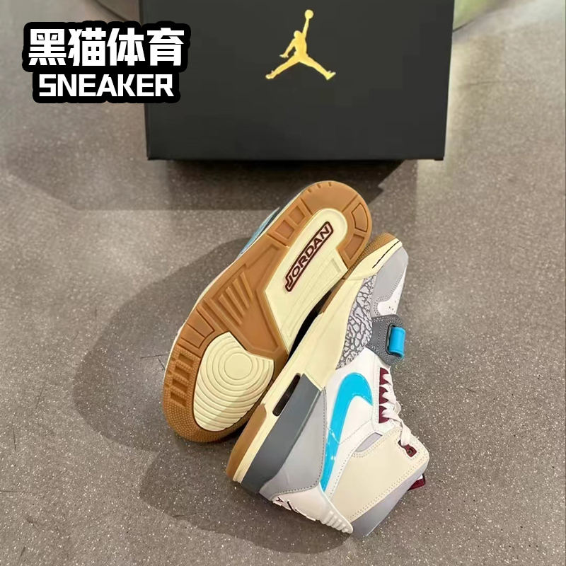 Air Jordan Legacy AJ312白灰蓝 男低帮复古篮球鞋 FB1875-141 - 图2