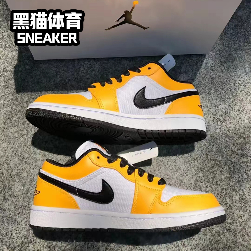 AIR JORDAN 1 Low AJ1 新秀 白橙湖人 复古篮球鞋CZ4776-107 - 图1