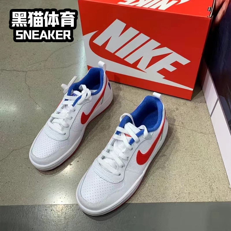 5Nike Court Low 2 GS 白蓝橙女复古低帮休闲运动板鞋DN4245-141,淘宝优惠券,粉丝福利购,淘宝优惠卷