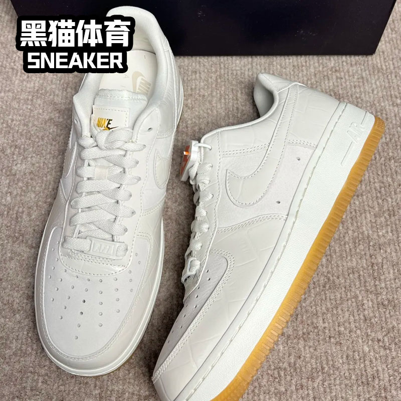 Nike Air Force 1 男子 耐克AF1 空军 低帮 板鞋 白灰 DZ2708-102 - 图2