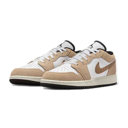 Jordan Air Jordan 1 耐克AJ1男女低帮复古篮球鞋 白黄DZ5368-201 - 图0