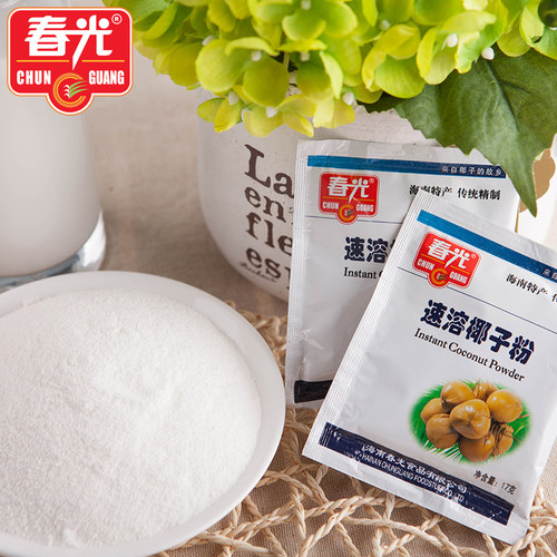 春光速溶椰子粉海南特产独立小包冲调椰汁香浓冲饮早餐粉饮品整箱 - 图1