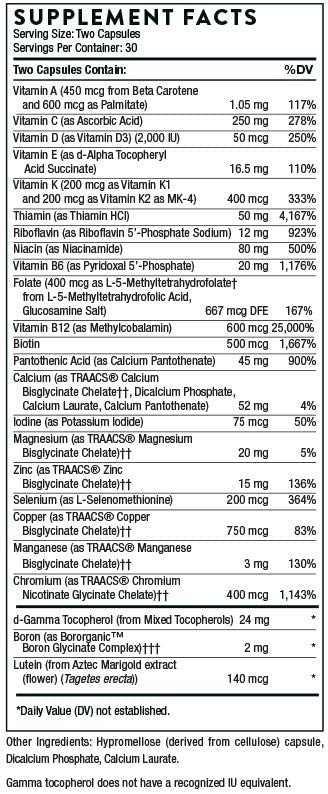 美国直邮Thorne Research Basic Nutrients 2/Day 基本营养素补剂 - 图2
