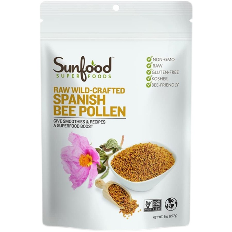 美国直邮Sunfood Superfoods Bee Pollen Granules天然野生蜂花粉 - 图3