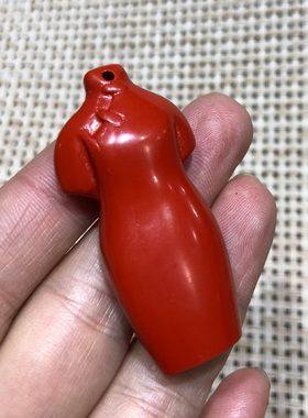 原矿高含量朱砂旗开得胜吊坠 女士礼物旗袍压襟毛衣链项坠民族风