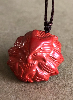 帝王朱砂九尾动物吊坠桃花人缘项链男女饰品稳感情随身装饰挂件