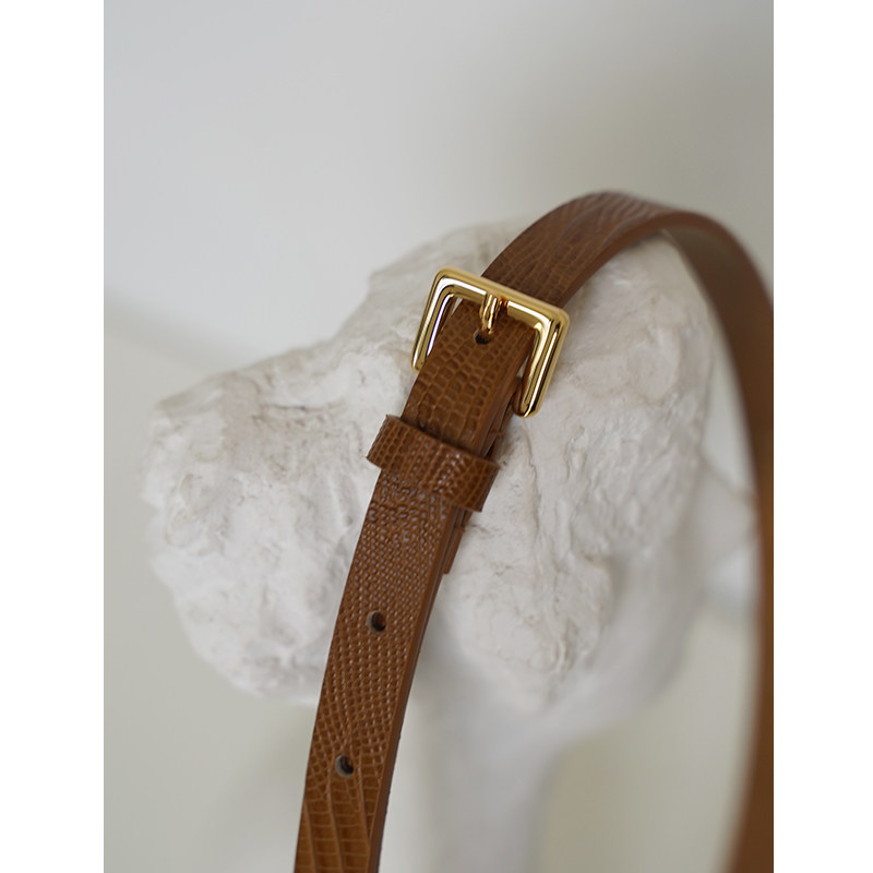 PANLULUPAN小众设计女士头层牛皮蜥蜴纹真皮腰带皮带休闲百搭时髦,淘宝优惠券,粉丝福利购,淘宝优惠卷