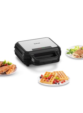 德国代购Tefal SW383D10 Sandwich Waffle Panini 华夫饼三明治机