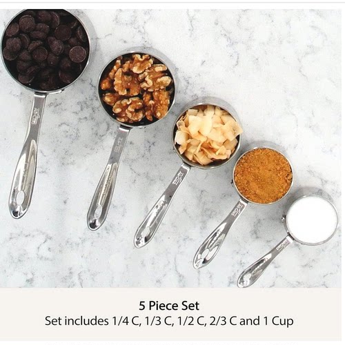 美国代购all-clad Measuring Cup Set 不锈钢量杯套装5件套 - 图2