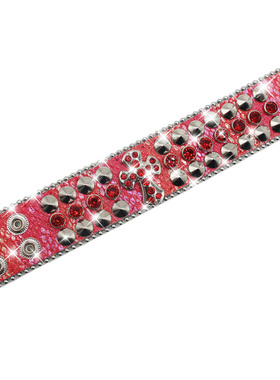 欧美朋克嘻哈水钻手环 朋克Rapper风Drip水钻十字手环 辣妹手环