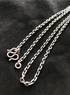 千银厚果4mm粗太角毛衣链m钩925