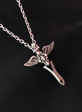 复古做旧手工女士纯银吊坠