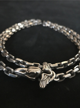 平切无缝焊接套头925银太角链