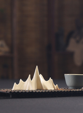 泥无界枯山水笔架茶道创意陶瓷