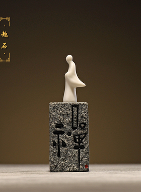 天然石头插花器香炉创意书房摆件