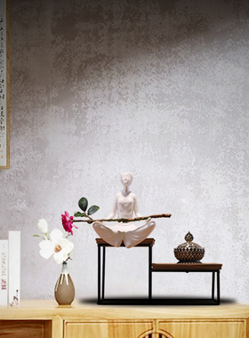 人物书房玄关桌面电视柜创意陶瓷