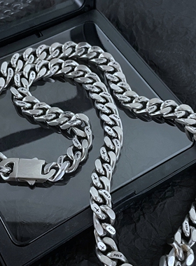 钛钢男士古巴链不掉色