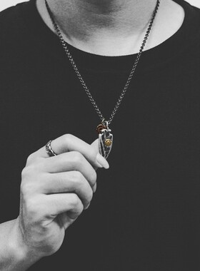 飞鹰小金饼潮人钛钢日韩穿搭吊坠