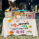 Night market street stall tablecloths for use with coupons
