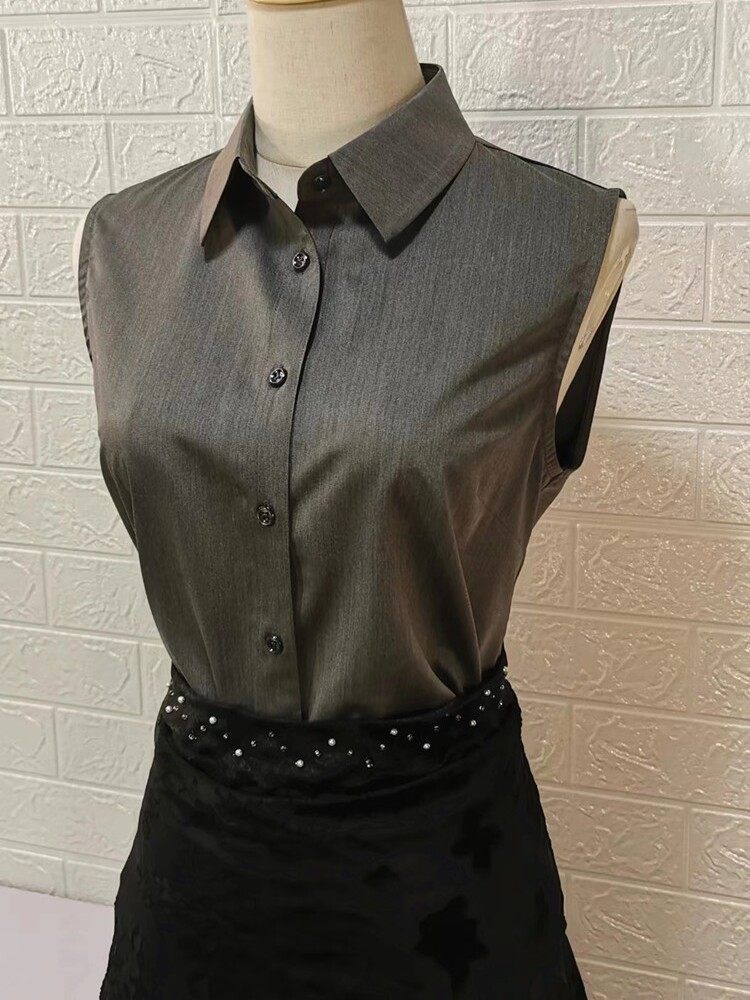 新款单穿内搭无袖衬衫四季叠搭神器打底衫百搭女衬衣领女背心上衣,淘宝优惠券,粉丝福利购,淘宝优惠卷