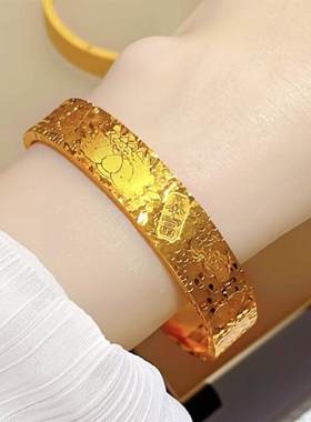 假三金首饰新中式三面碎冰冰莲