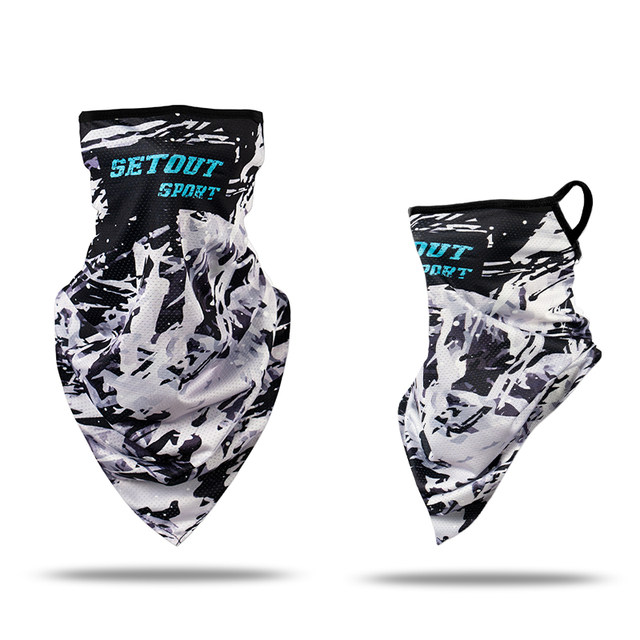 Cycling triangle scarf men's ice silk mask summer outdoor